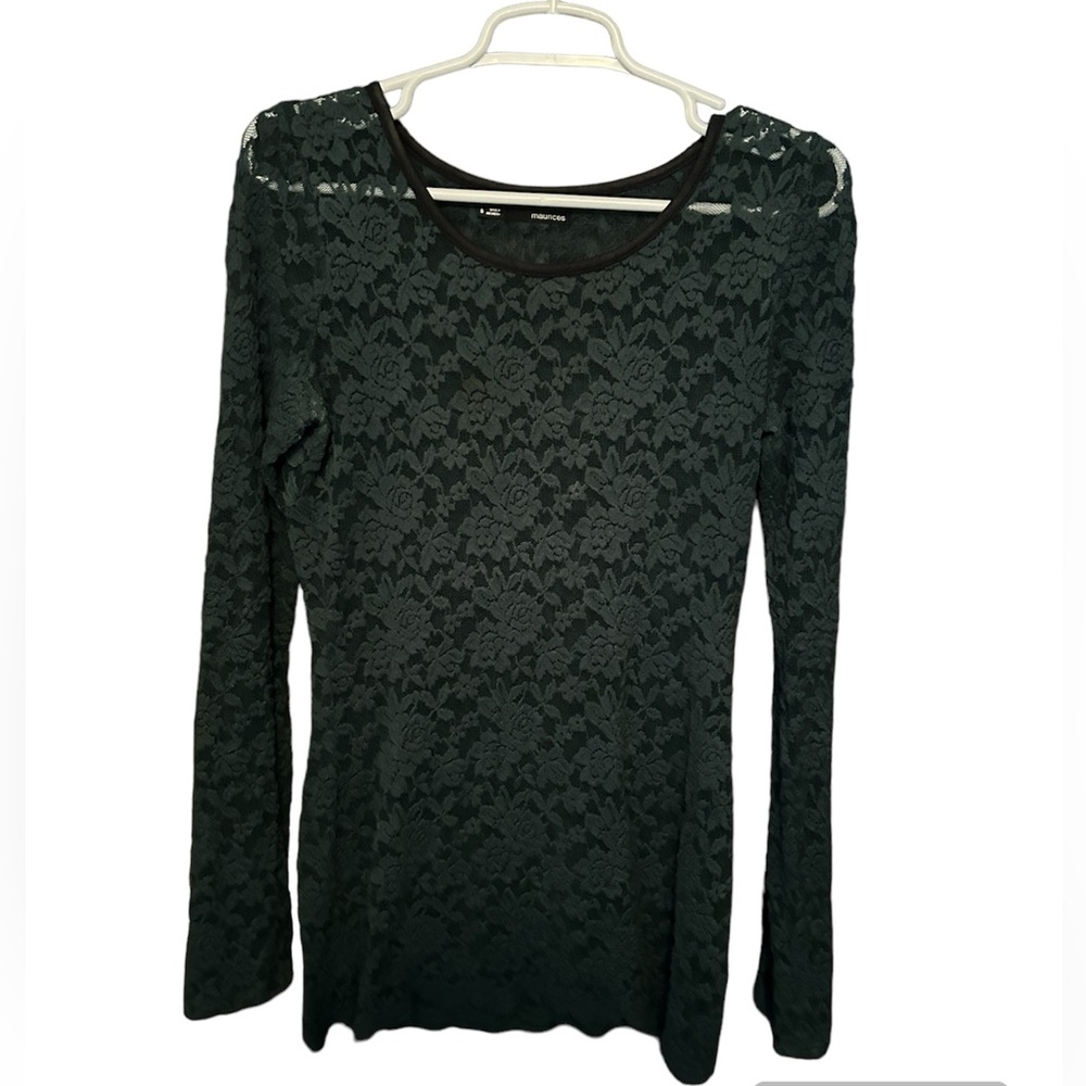 Maurice’s dark green long sleeve blouse